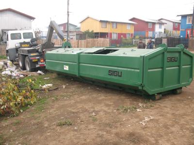 Cuatro nuevos contenedores de basura colocó en diferentes lugares la Municipalidad de Osorno